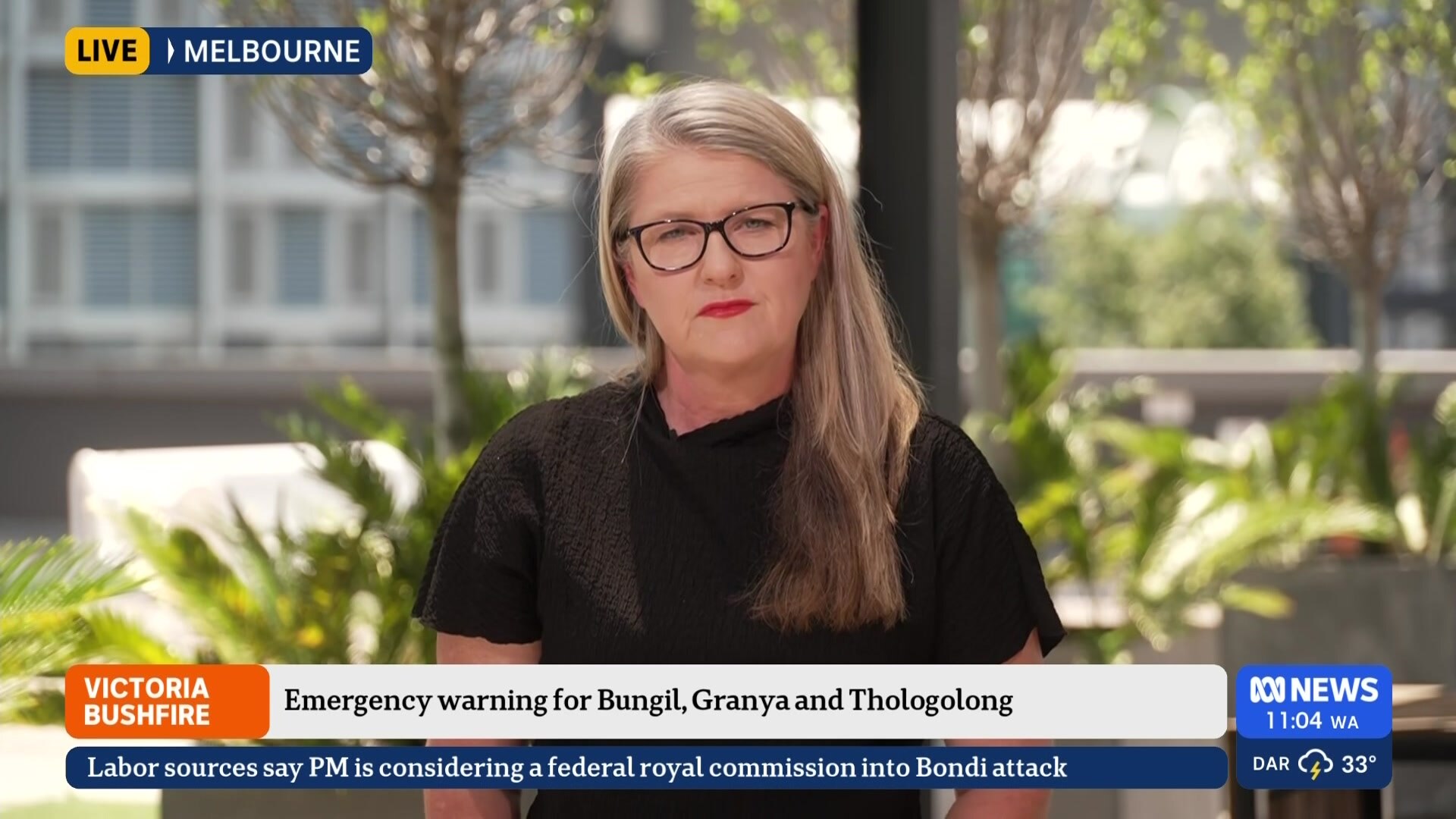 Reporter Sacha Payne provides Victorian bushfires update - ABC News