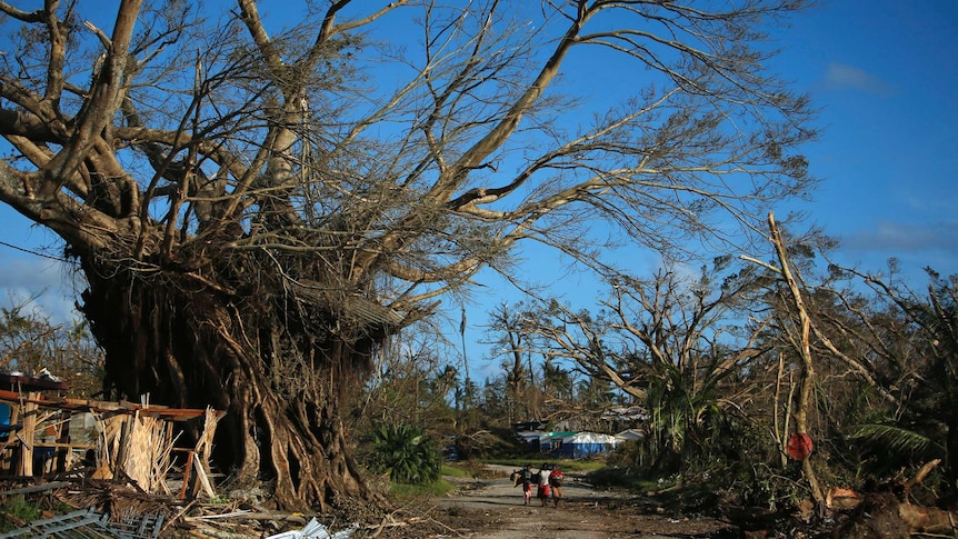 Lenakel town after Cyclone Pam hit Tanna