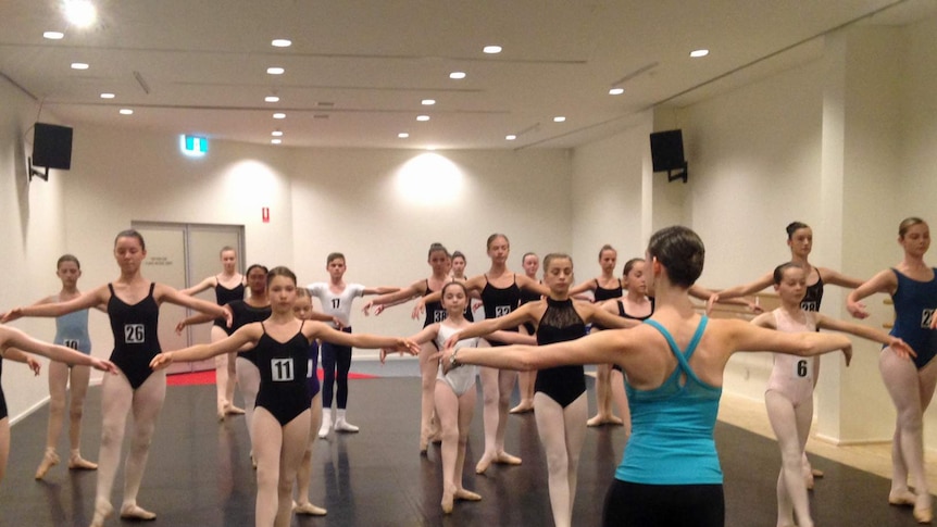 Young aspiring ballerinas try out for the new Tasmanian Youth Classical Ballet Company