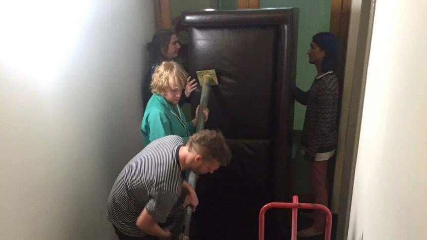 University of Sydney students barricaded themselves in the College of the Arts building.