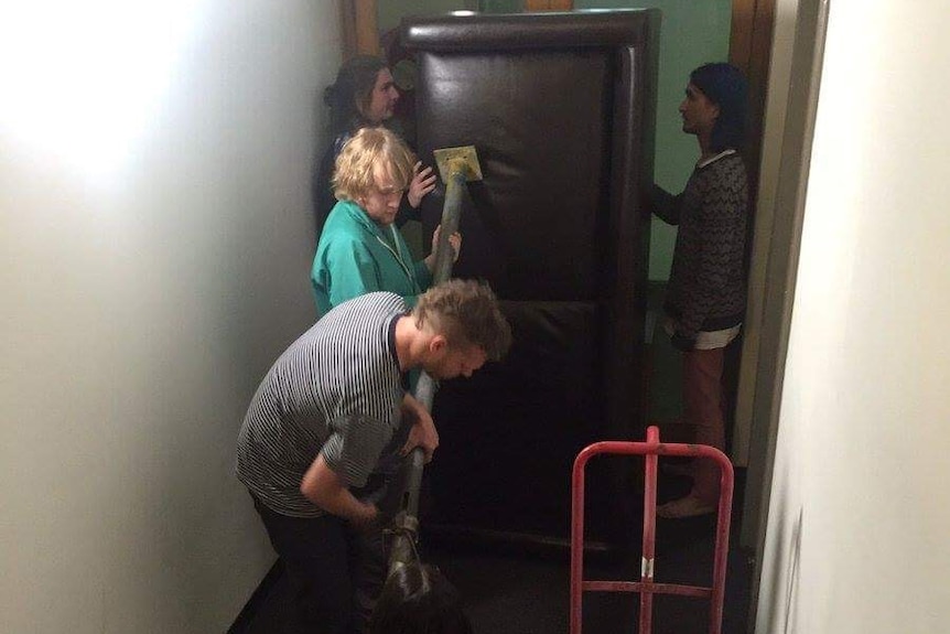 University of Sydney students barricaded themselves in the College of the Arts building.