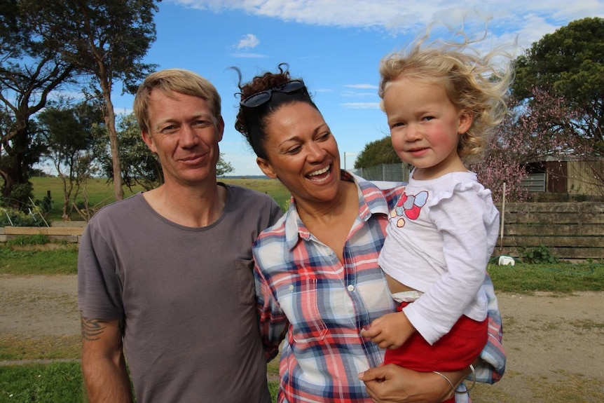 Aminah Hart, Scott Andersen and daughter Leila