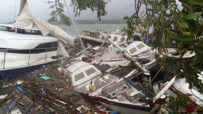 A number of destroyed boats