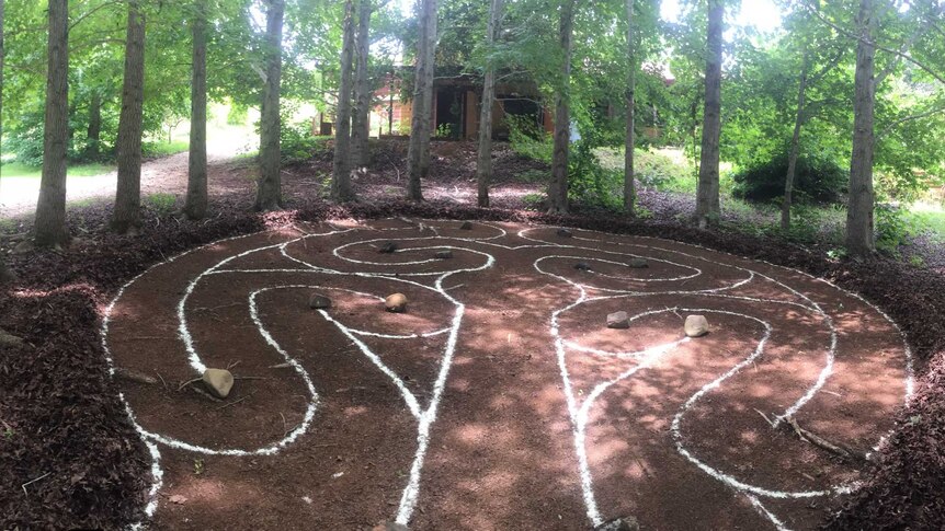 Sacred union labyrinth near Murwillumbah in New South Wales.