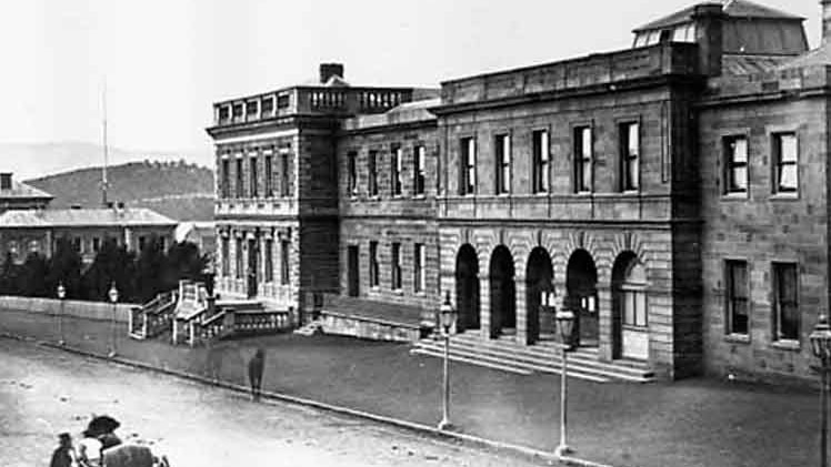The Treasury Building in the 1800s