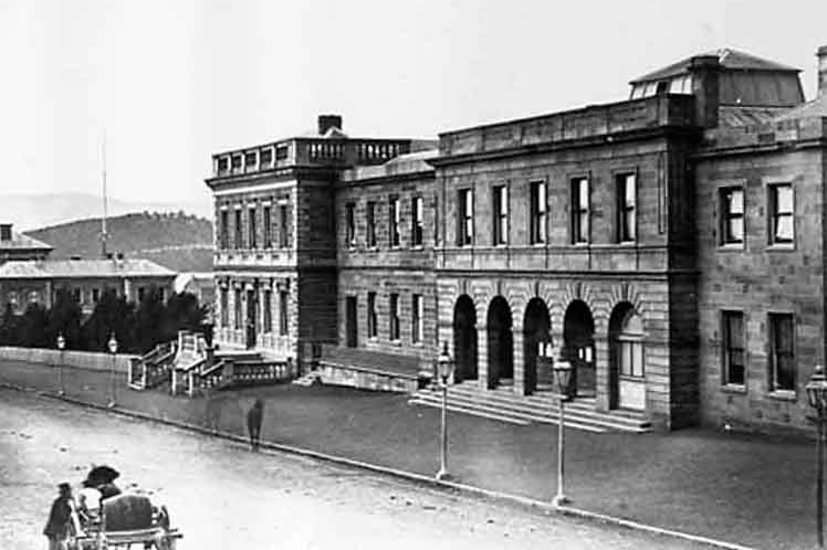 The Treasury Building in the 1800s