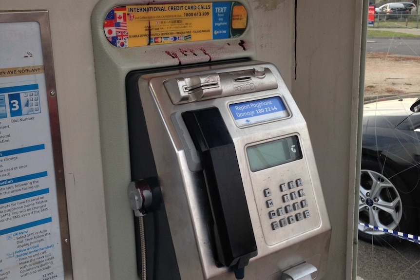 Phone box crime scene involved in discovery of a woman's body at Norlane