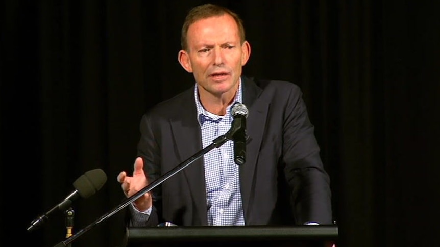 Tony Abbott gives his speech