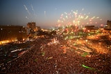 Egyptians in Cairo's Tahrir Square celebrate the victory of Muslim Brotherhood's candidate Mohamed Mursi.