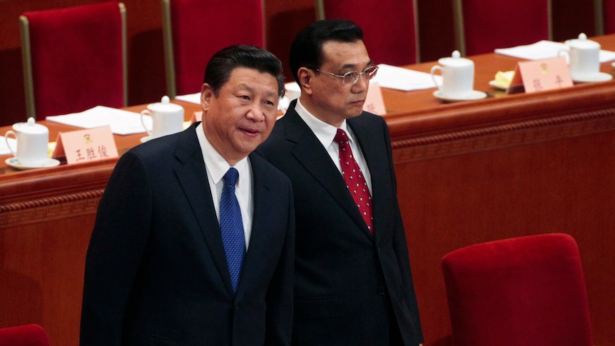 Chinese president Xi Jinping and premier Li Keqiang at 2015 National People's Congress