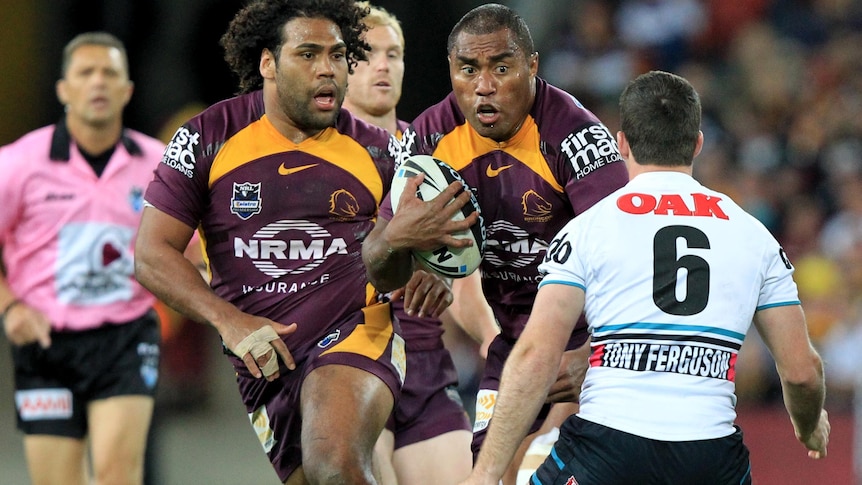 Petero Civoniceva continued to lead the way in his final NRL match in Brisbane.
