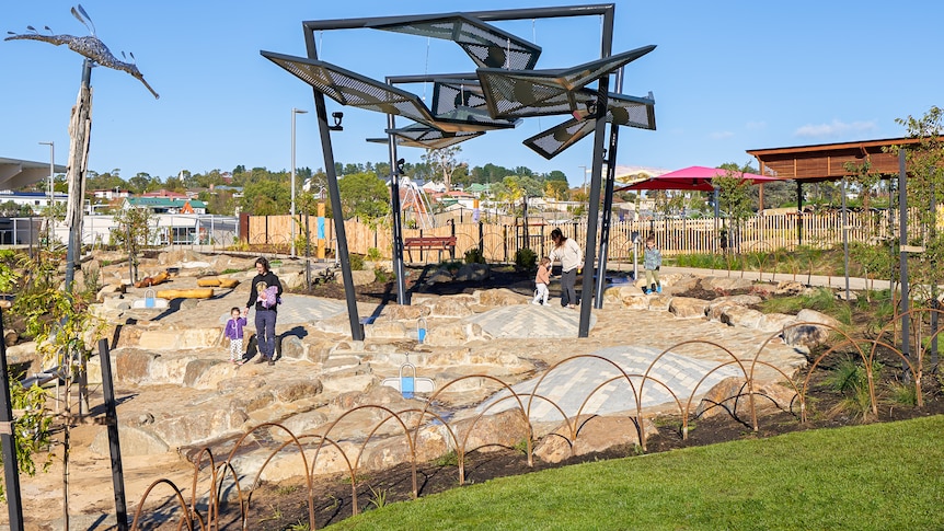 A play area at the Kingston Park playground in Tasmania.