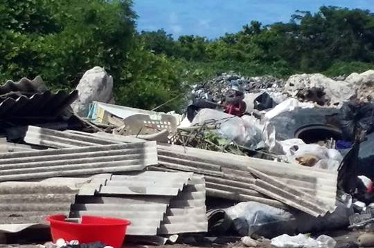 Exposed asbestos thrown on local tip