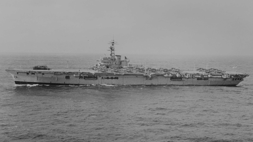 HMAS Melbourne arrives in Sydney in 1980