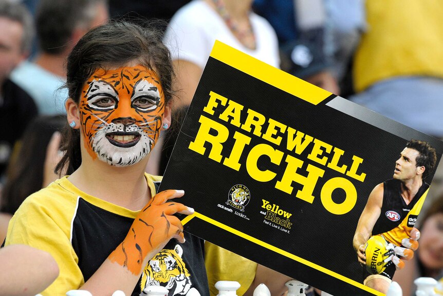 Richmond fan says goodbye to the Tigers' Matthew Richardson