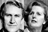 LtoR Former prime ministers Malcolm Fraser (Australia) and Margaret Thatcher (England)