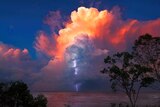 Storm clouds over Moreton Bay taken from Shorncliffe by resident Timothy Baxter during the recent hot weather.