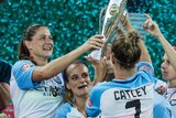 Melbourne City celebrates W-League title