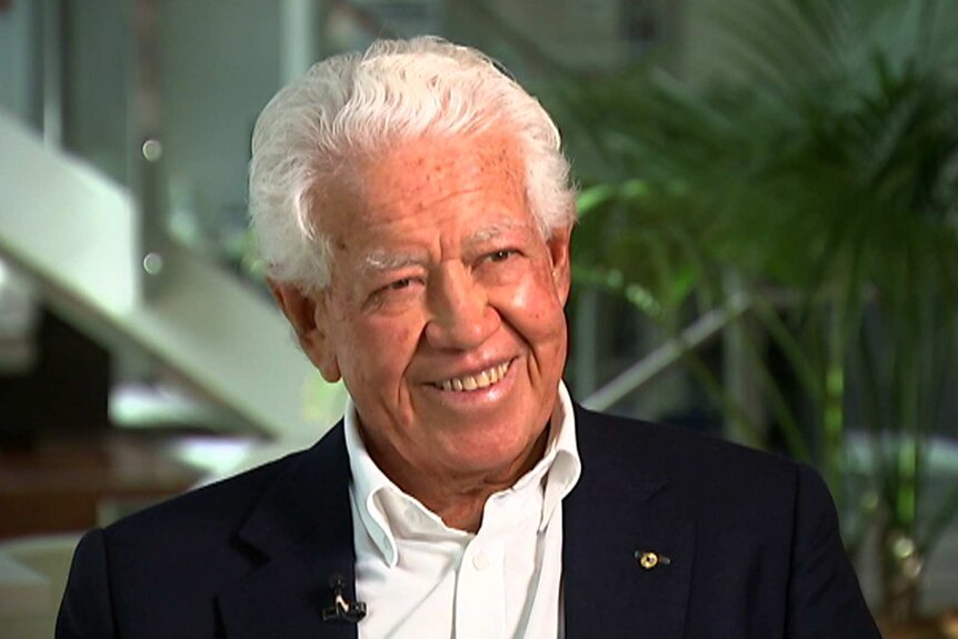 A still from an ABC interview with Marcus Blackmore.
