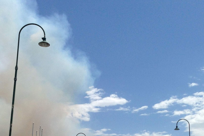 Morwell main street on Feb 9 when the mine fire ignited