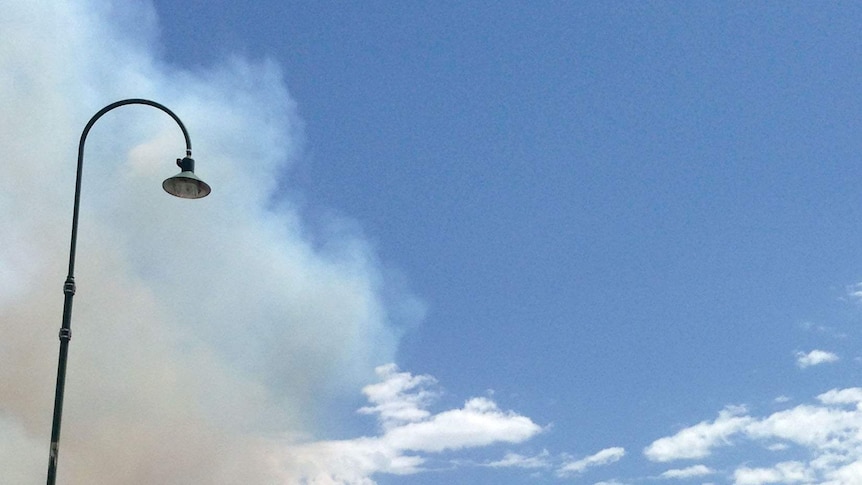 Morwell main street on Feb 9 when the mine fire ignited