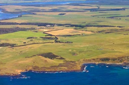 Aerial view of the Van Diemen's Land Company, Tasmania