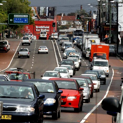 picture of traffic on Parramatta Road