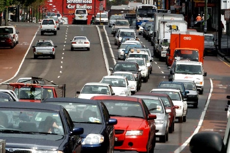 Traffic at Parramatta, western Sydney