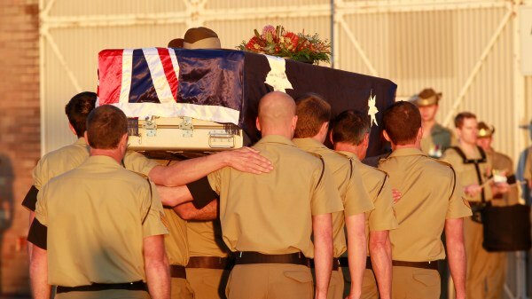 A ramp ceremony took place at Williamtown RAAF base for Beau Pridue who was killed in East Timor on September 15, 2011.