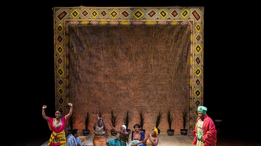 The Baulkham Hills African Ladies Troupe performing at the Opera House