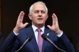 Malcolm Turnbull gestures at a press conference, December 5, 2017.
