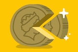 An illustration of a dollar coin with a section taken out to depict salary sacrificing.