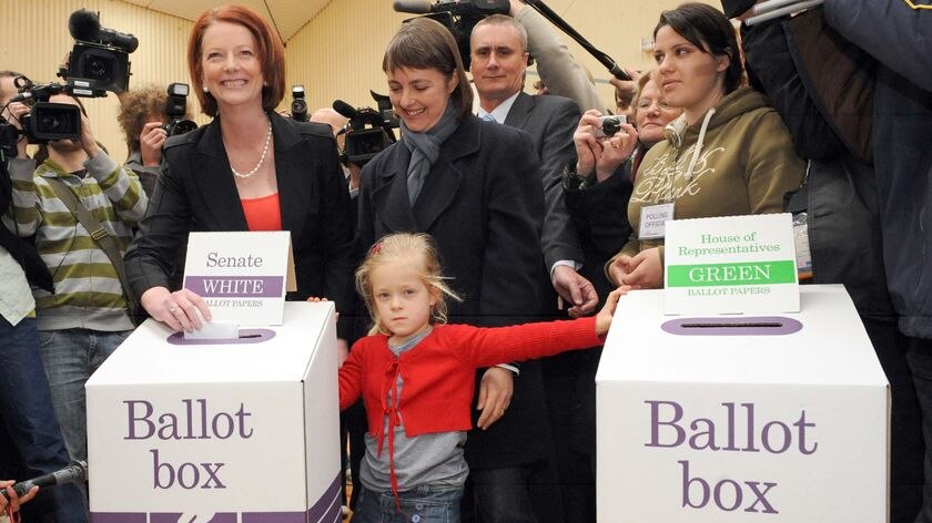 Julia Gillard votes
