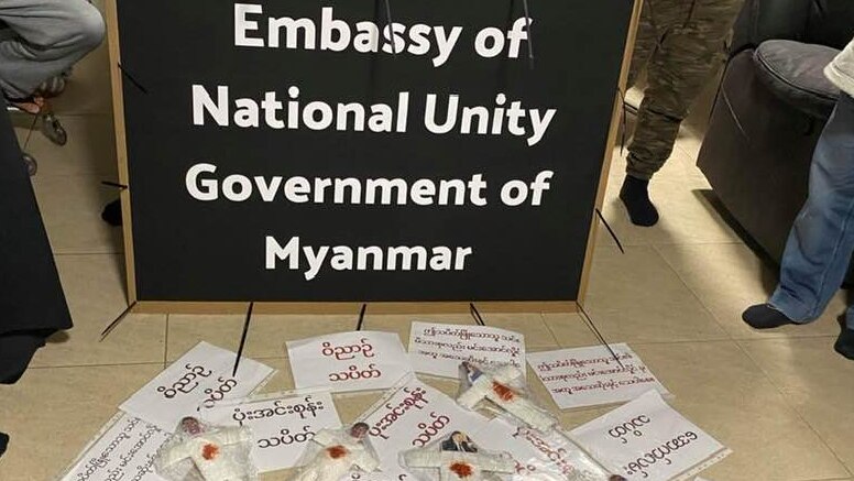 myanmar dolls 1 embassy protest
