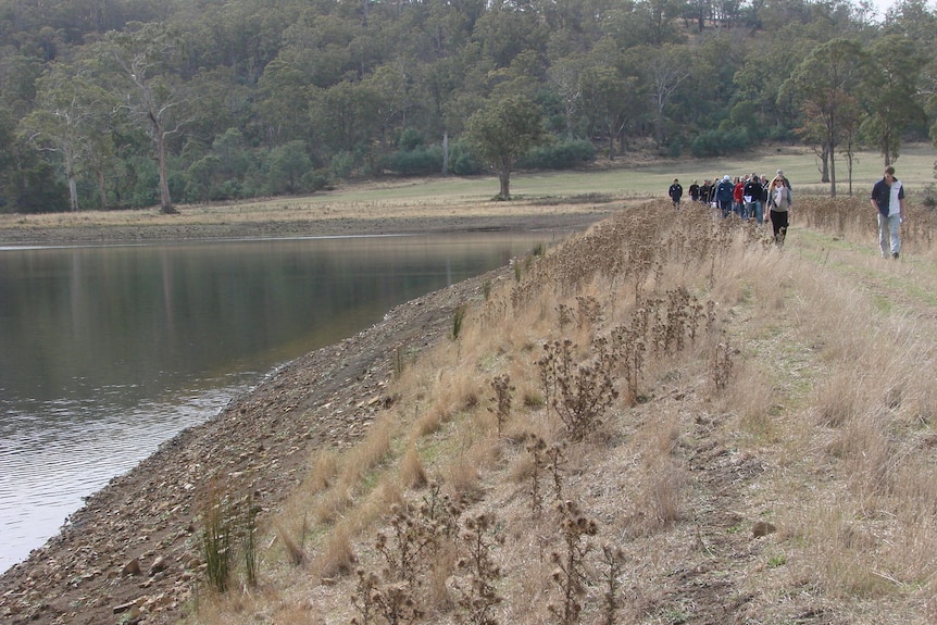 Landholders in Tasmania looking at irrigation energy efficiency on Andrew Colvin's farm