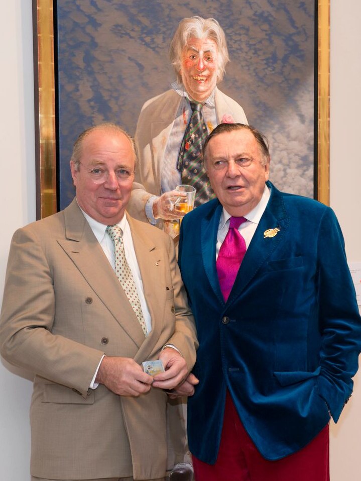 Artist Tim Storrier and comedian Barry Humphries