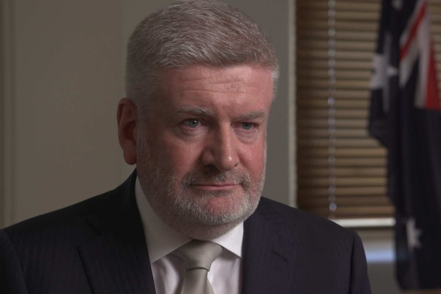 Mitch Fifield, Communications Minister. Interviewed by 7.30, April 2019