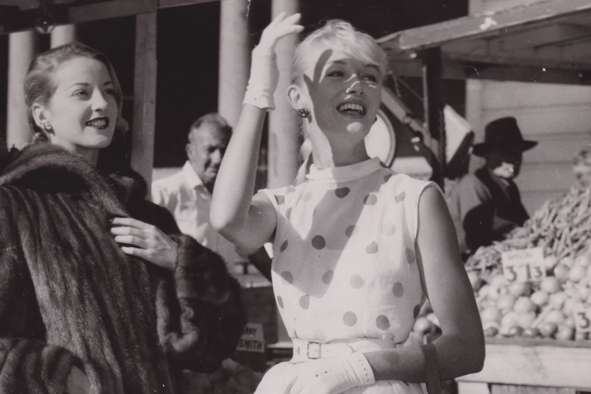 Black and white photograph of two women, taken in the 1960s