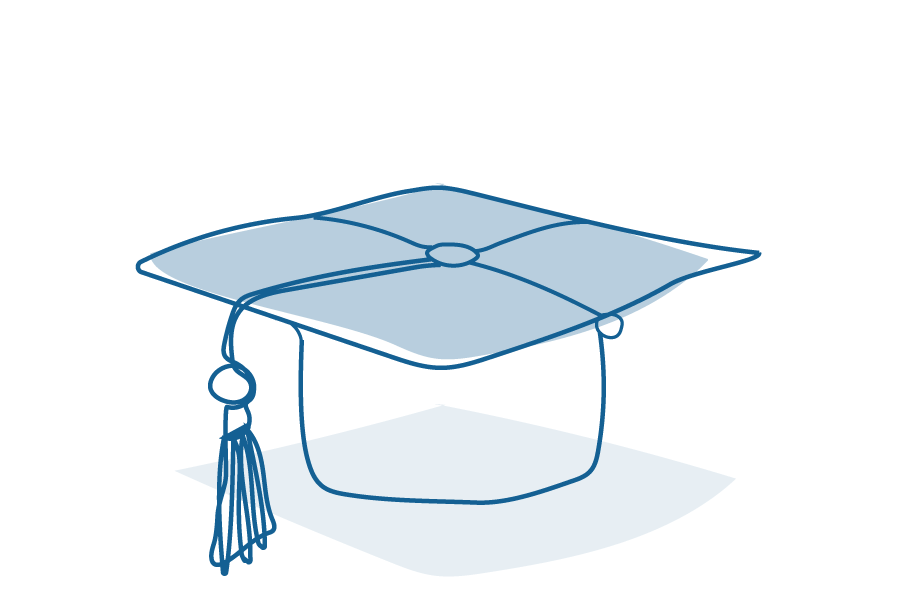 An illustration of a graduation cap.