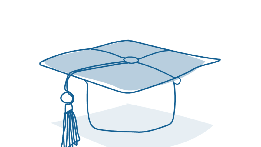 An illustration of a graduation cap.