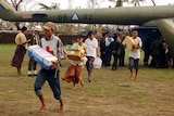 Relief goods arrive in the Irrawaddy Delta