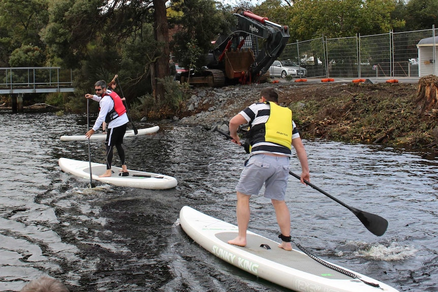 Paddleboarding on the Derwent