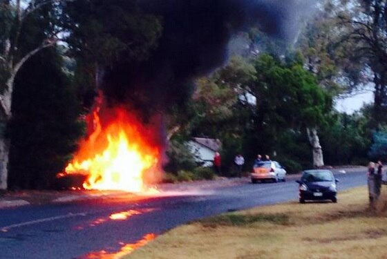 Car Explodes Into Flames After Lightning Above Gas Leak In Canberra Abc News
