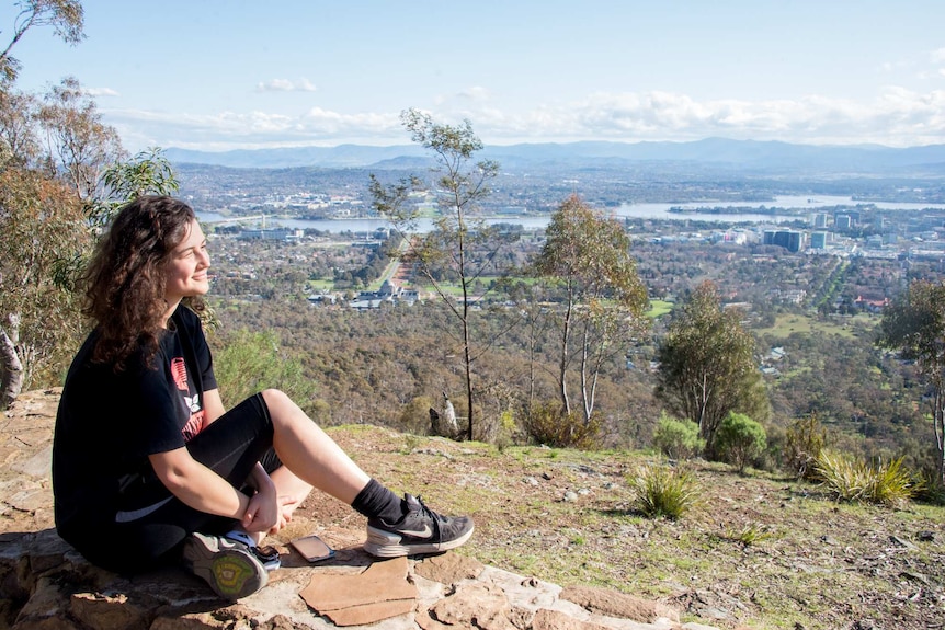 Rosie Heselev on Mt Ainslie