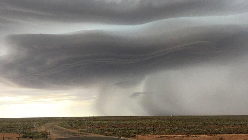 A thunderstorm above Woomera in SA's far noth