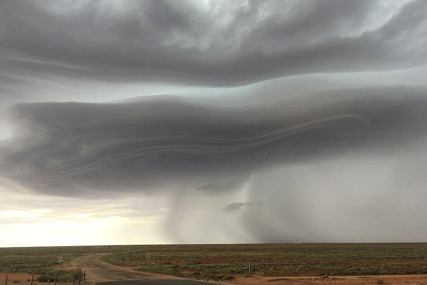 A thunderstorm above Woomera in SA's far noth