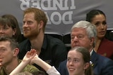 Duke and Duchess of Sussex in crowd at Invictus