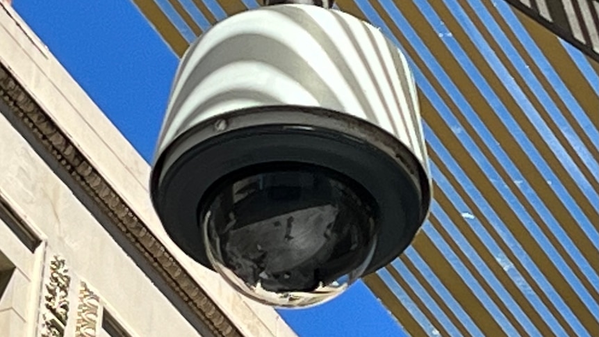 A CCTV camera on a verandah