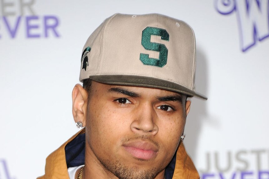 Chris Brown at movie premiere