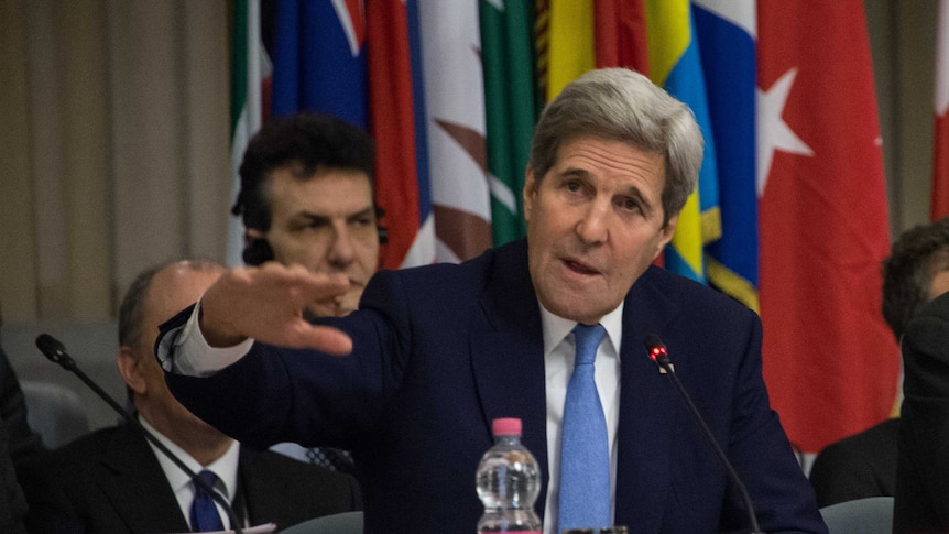 John Kerry speaks at anti-ISIL coalition meeting